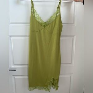 Light green dress with lace